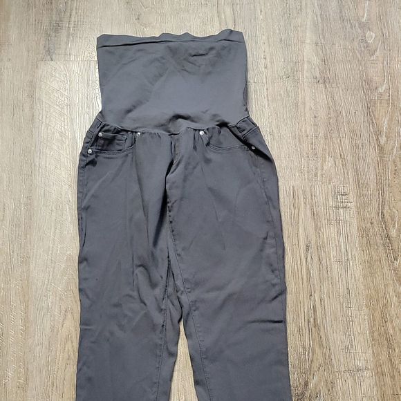 YMI Maternity Skinny Pull On Pants ~ Sz M ~ Gray ~ 30" Inseam - Picture 3 of 7